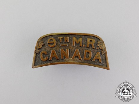 9th Mounted Rifle Battalion Other Ranks Shoulder Title Obverse