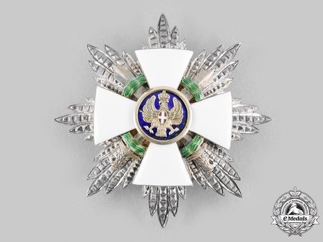 Order of the Roman Eagle, Grand Cross Breast Star, in Silver (with wreath)