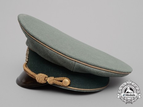 German Army General's Pre-1943 Visor Cap (with metal insignia) Left Side