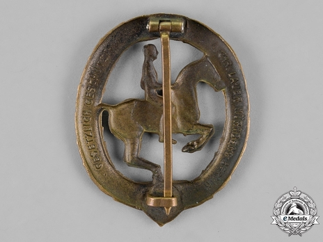 German Horseman's Badge, in Bronze