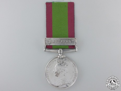 Silver Medal (with "KANDAHAR" clasp) Obverse