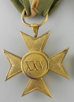 Long Service Cross (in bronze gilt) Reverse