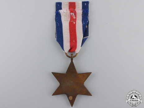 Bronze Star (with "ATLANTIC" clasp)  Reverse