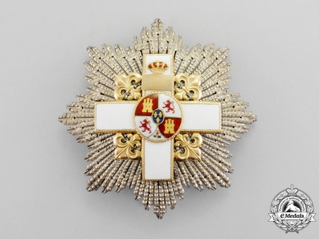 3rd Class Breast Star (white distinction) (with Fleur de Lys and Royal Crown) Obverse