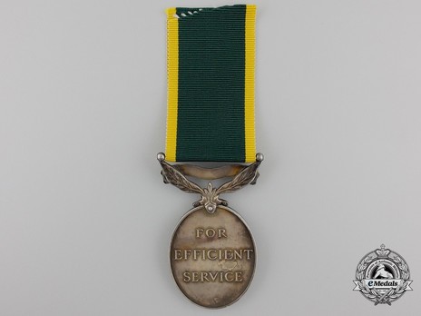 Efficiency Medal to the Royal Canadian Army Medical Corps Reverse
