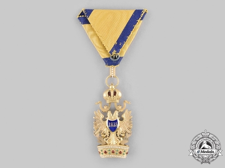 Order of the Iron Crown, Type III, Military Division, III Class (in Gold) Reverse