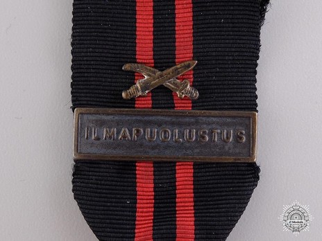 Winter War Medal, Type II (with clasp "ILMAPUOLUSTUS") Detail