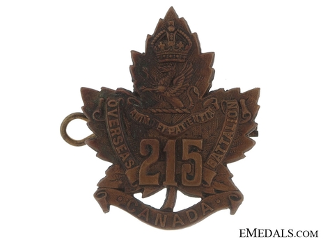 215th Infantry Battalion Other Ranks Cap Badge Obverse