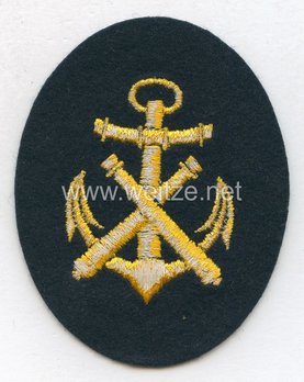 Kriegsmarine Maat Ordnance Insignia (embroidered) Reverse