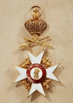 Order of the Württemberg Crown, Military Division, Grand Cross (in gold) Reverse