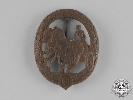German Horse Driver's Badge, in Bronze Obverse
