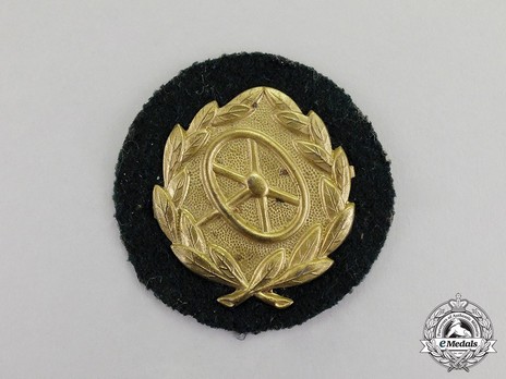 Driver Proficiency Badge, in Gold Obverse