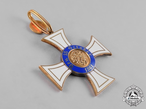 Order of the Crown, Civil Division, Type II, II Class Cross (with jubilee number, in silver gilt) Reverse