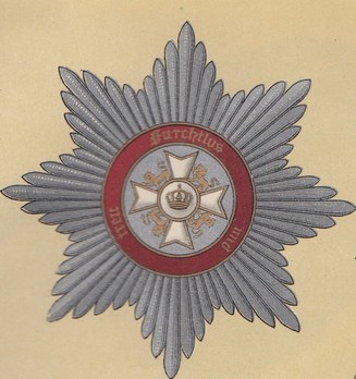  Order of the Württemberg Crown, Civil Division, Grand Cross Breast Star (embroidered) Obverse