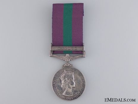 Silver Medal (with "MALAYA” clasp) (1952-1954) Obverse