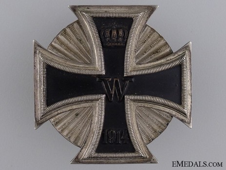 Iron Cross 1914, I Class Cross (clamshell screwback version) Obverse