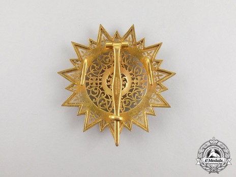 Order of the Star of Ethiopia, Grand Cross Breast Star (in Bronze gilt) Reverse