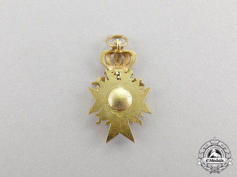 Order of Military Merit, Military Division, Officer Cross Miniature Reverse