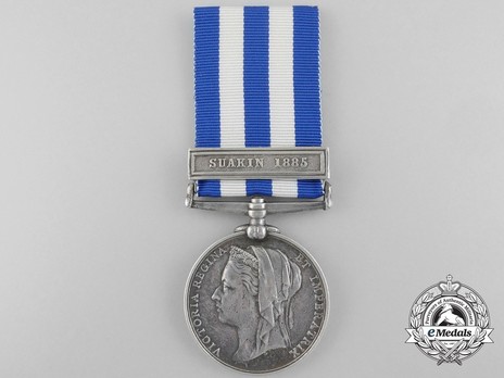 Silver Medal (with "SUAKIN 1884" clasp) Obverse