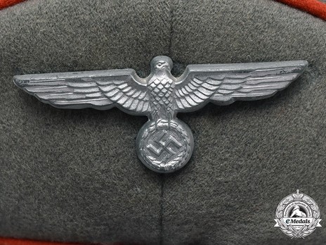 German Army Artillery & Ordnance Officer's Visor Cap Eagle Detail