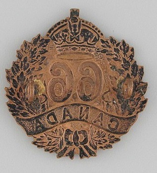 66th Infantry Battalion Other Ranks Cap Badge Reverse