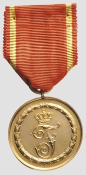 Long Service Decoration, II Class Medal for 12 Years (1913-1918) (in bronze gilt) Obverse