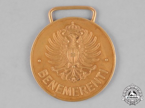 Italian Red Cross Medal of Merit, in Gold Reverse