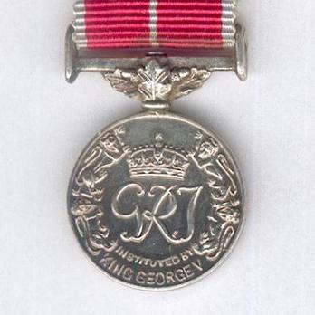 Silver Medal (for military, with King George VI "GRI" cypher, with gallantry emblem) Reverse