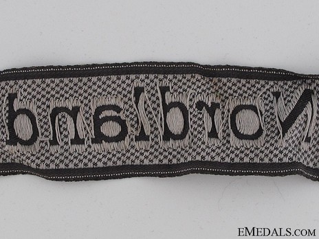 Waffen-SS Nordland NCO/EM's Cuff Title (BeVo weave version) Reverse