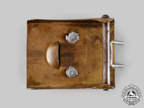 SA Enlisted Ranks Belt Buckle (with sunwheel swastika) (bronze version) Reverse