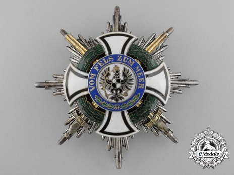 Royal House Order of Hohenzollern, Military Division, Grand Commander Breast Star (in silver gilt) Obverse