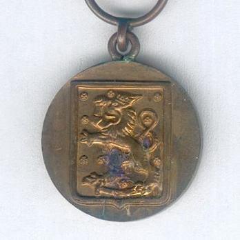 Miniature Commemorative Medal for the Continuation War, Bronze Medal Reverse