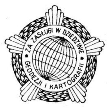 Decoration for Merit to Geodesy and Cartography, I Class Obverse