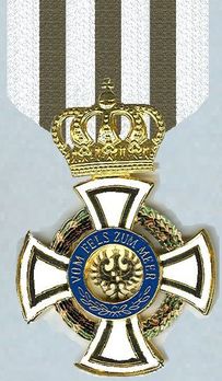 Royal House Order of Hohenzollern, Civil Division, Knight (in gold) Obverse