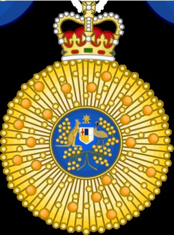 Order of australia+knight+breast+star