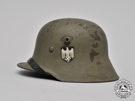 German Army Transitional Steel Helmet M18 (Double Decal version) Left Side
