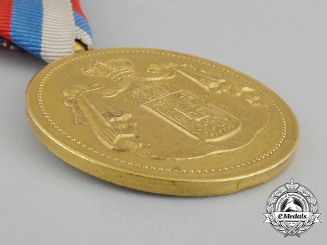 1902 Civil Merit Medal, in Gold (stamped ARTHUS BERTRAND) Obverse