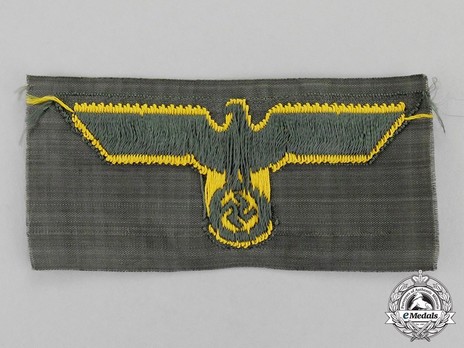 Kriegsmarine Gold On Field-Grey Cloth Cap Eagle Insignia Reverse