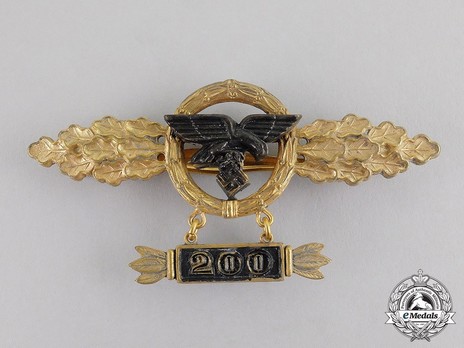 Transport & Glider Clasp, in Gold (with "200" pendant) Obverse