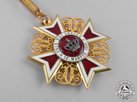 Order of the Romanian Crown, Type I, Civil Division, Grand Officer's Cross Obverse