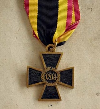 Honour Cross for the 1814-1815 Campaigns (in blackened iron) Reverse