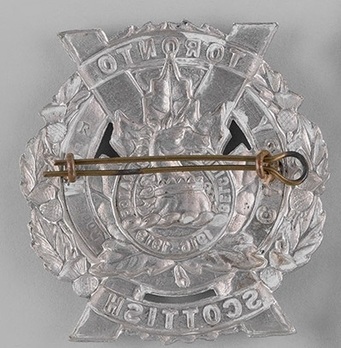 Toronto Scottish Regiment Other Ranks Glengarry Badge Reverse
