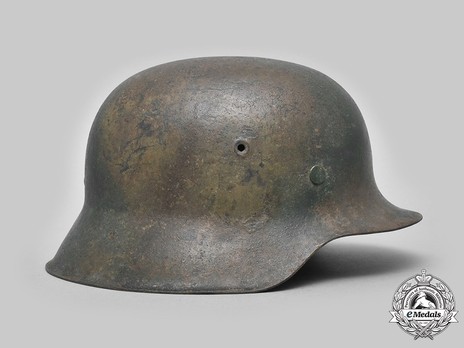 German Army Steel Helmet M42 (Painted Camouflage version) Right