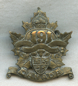 191st Infantry Battalion Other Ranks Cap Badge Obverse