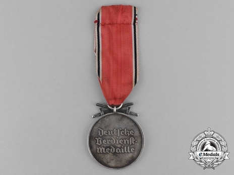 Silver Merit Medal with Swords (Gothic version) Reverse