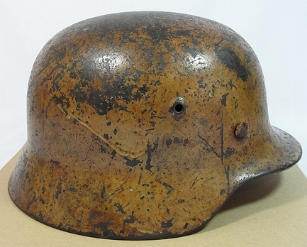 German Army Steel Helmet M40 (Painted Tropical Camouflage version) Right Side