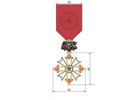 Military Order of Viesturs, IV Class, Civil Division Obverse