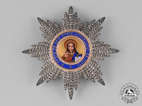 Order of the Redeemer, Type II, Grand Officer's Breast Star Obverse