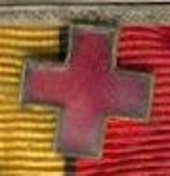 Bronze Medal (stamped "E.J. de BREMAECKER") Clasp for Wounds Obverse