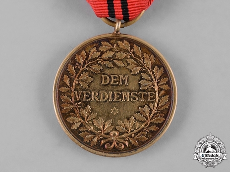 Civil Merit Medal, Type V, in Gold Reverse